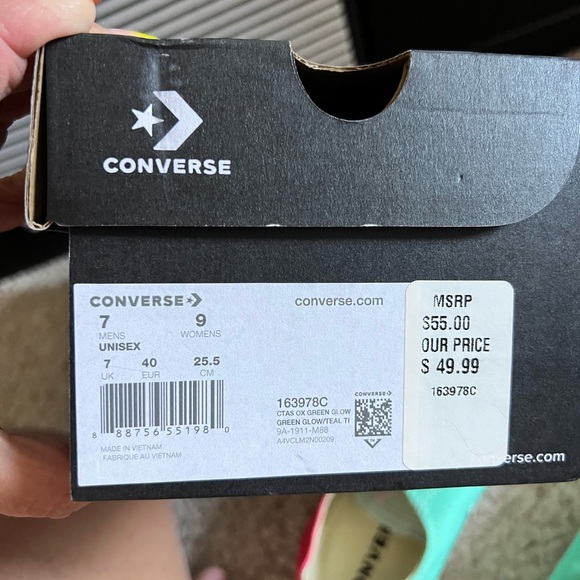 Converse Multi Color Chuck Taylor All Stars Green Pink White Mens 7 Women 9 - Picture 6 of 6